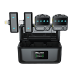 Беспроводной микрофон WALKER WRM-70, петличный, в кейсе, Type-C/Lightning, черный