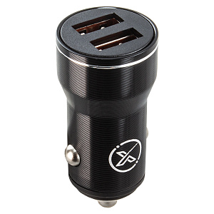 АЗУ CC48, 12Вт, 2.4A, USBx2, черное