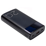 Power Bank Walker WB-625, 20000 mAh, Li-Pol, 3A, 22.5Вт, QC+PD,  с 3 встроенными кабелями, черный