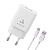 СЗУ AMFOX AH-45, 2.1A, 10,5Вт, USB, + кабель Micro, белое