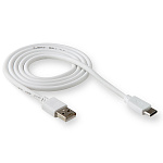 Кабель USB WALKER  C110, Type-C, в пакете, белый