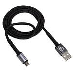 Кабель USB NB-215, 2.4A, Micro USB, индикатор, нейлон, черный